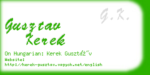 gusztav kerek business card